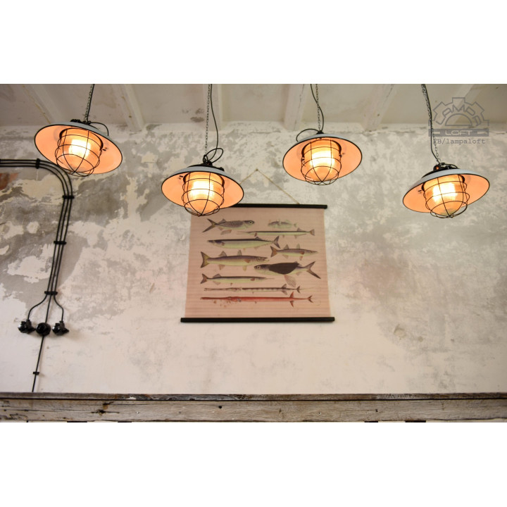 Lampa industrialna OKs-1 z lat 70'