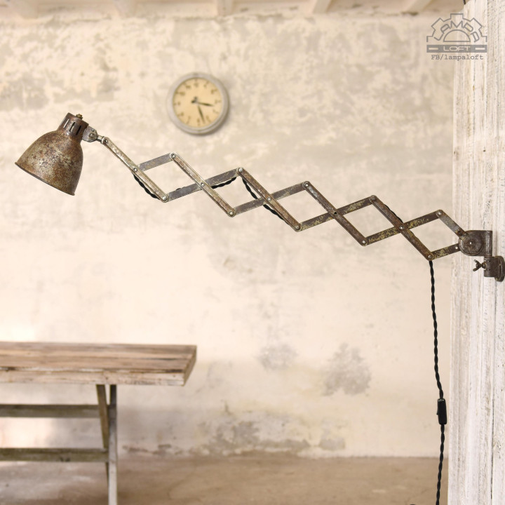 Lampa nożycowa z lat 60'