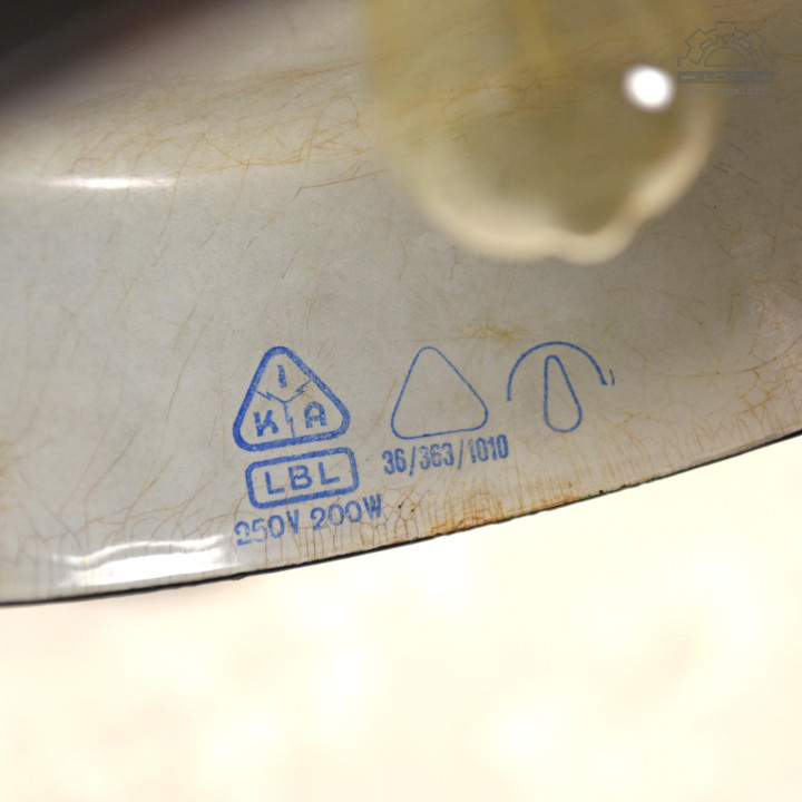 Niemiecka lampa industrialna LBL z lat 50'