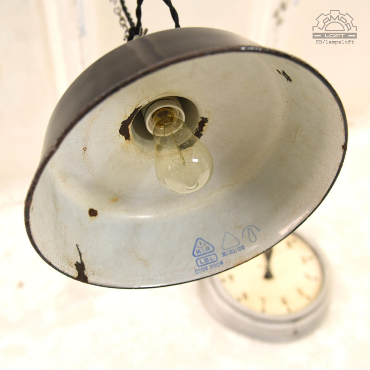 Niemiecka lampa industrialna LBL z lat 50'