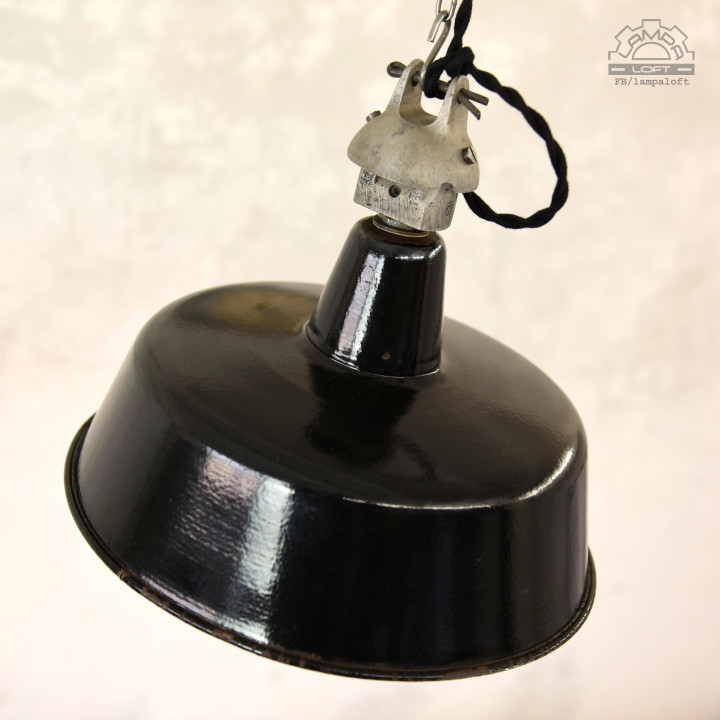 Niemiecka lampa industrialna LBL z lat 50'