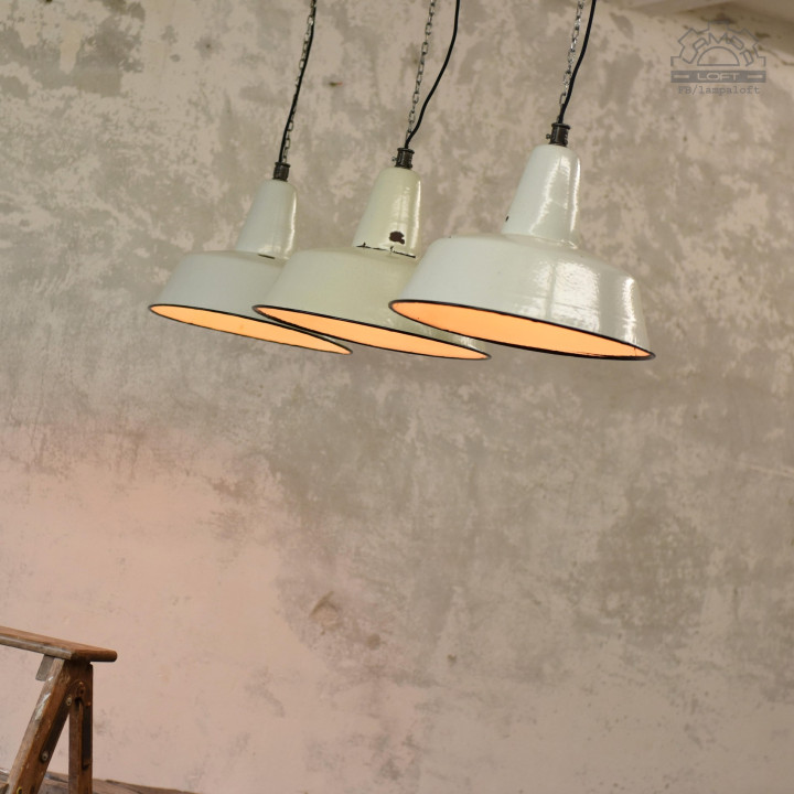 Lampy industrialne OBs-3 z lat 70'