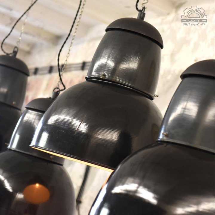 Węgierskie lampy industrialne EKA z lat 60'