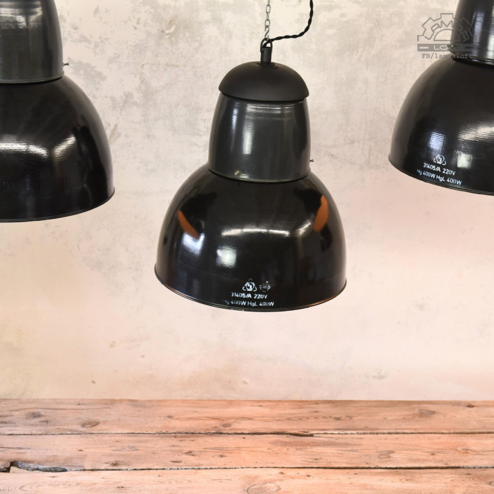 Węgierskie lampy industrialne EKA z lat 60'