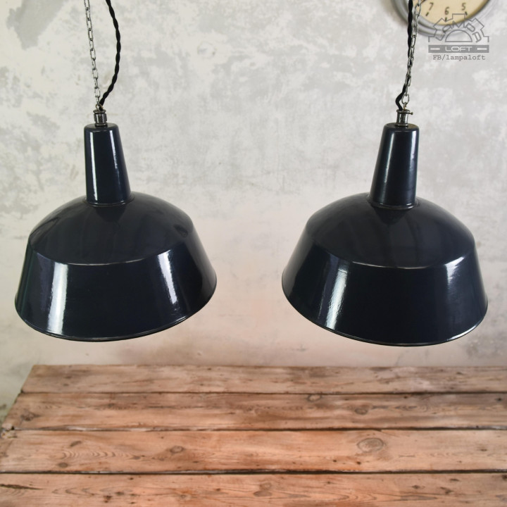 Węgierskie lampy industrialne EKA z lat 50'
