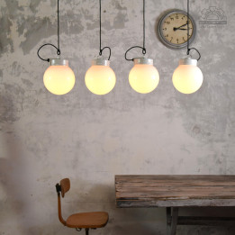Lampy porcelanowe z kloszem mlecznym