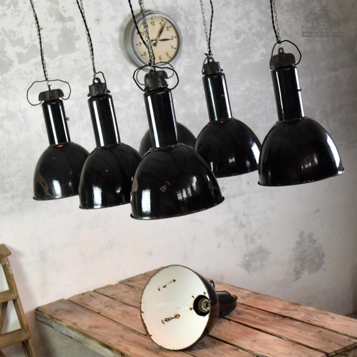 Lampy emaliowane Elektrosvit z lat 70'