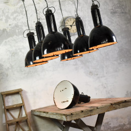 Lampy emaliowane Elektrosvit z lat 70'
