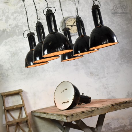 Lampy emaliowane Elektrosvit z lat 70'