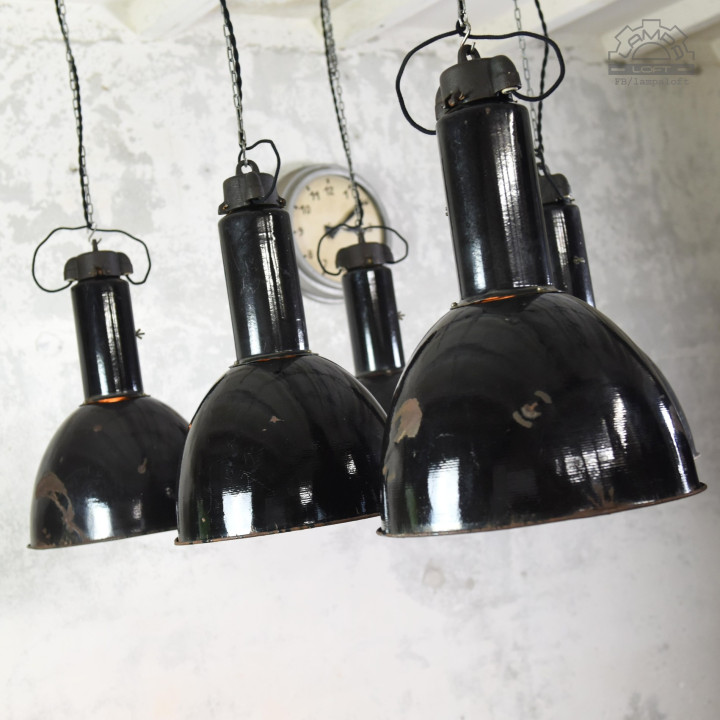 Lampy emaliowane Elektrosvit z lat 70'