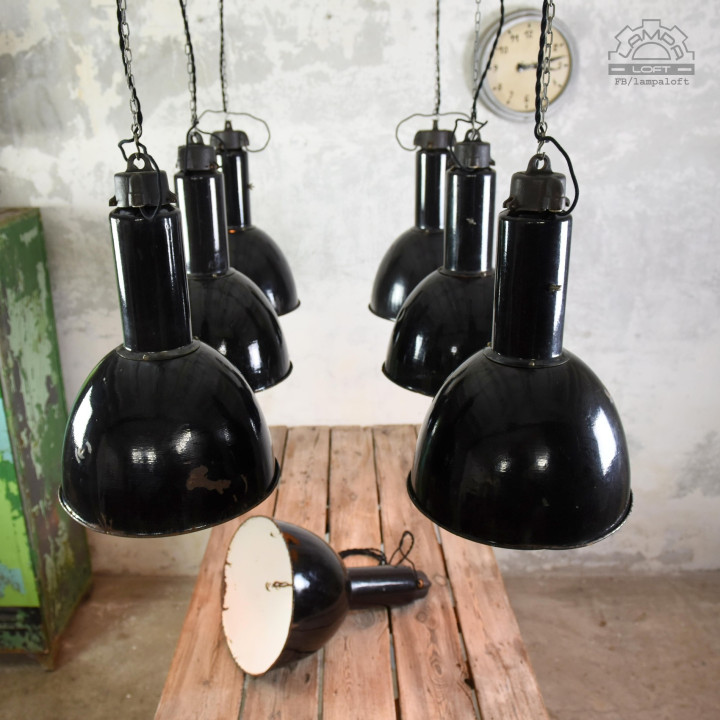 Lampy emaliowane Elektrosvit z lat 70'