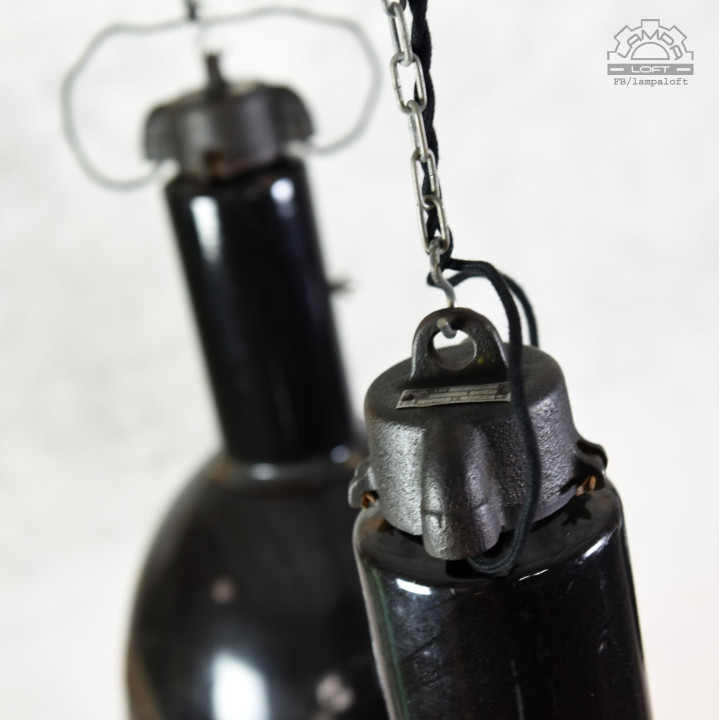 Lampy emaliowane Elektrosvit z lat 70'