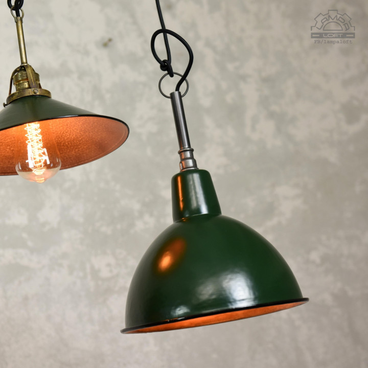 Set od industrial lamps 50-70's