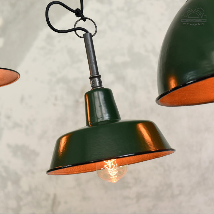 Set od industrial lamps 50-70's