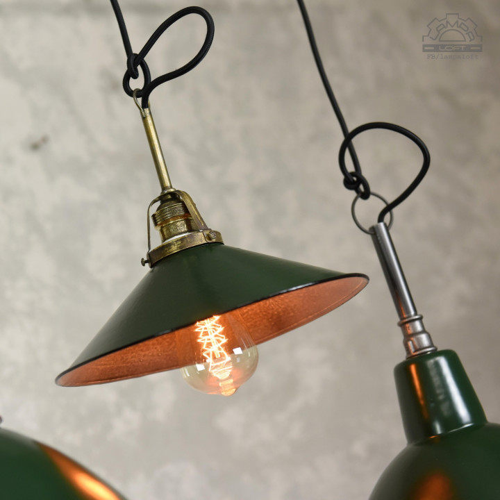 Set od industrial lamps 50-70's