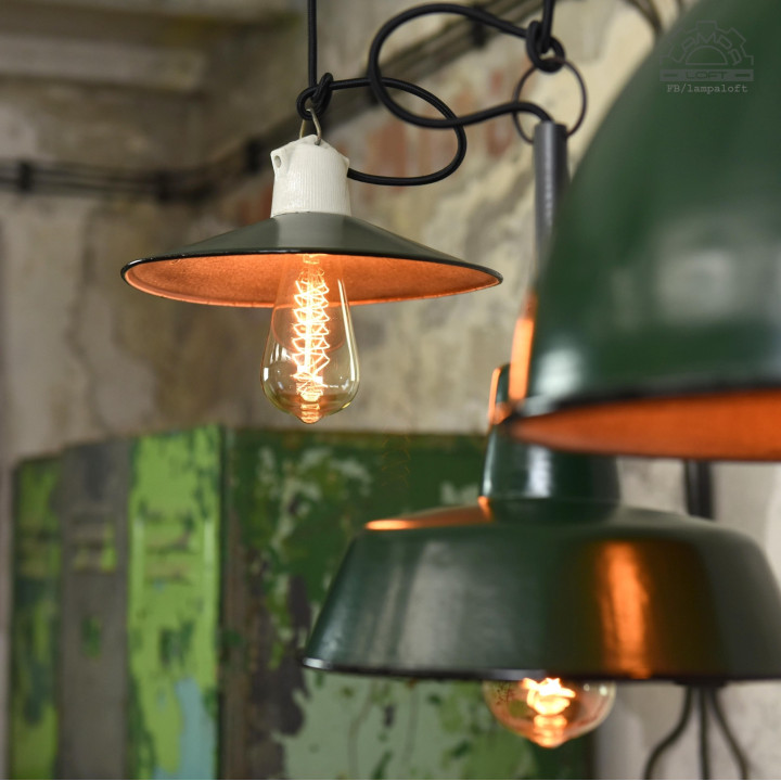 Set od industrial lamps 50-70's