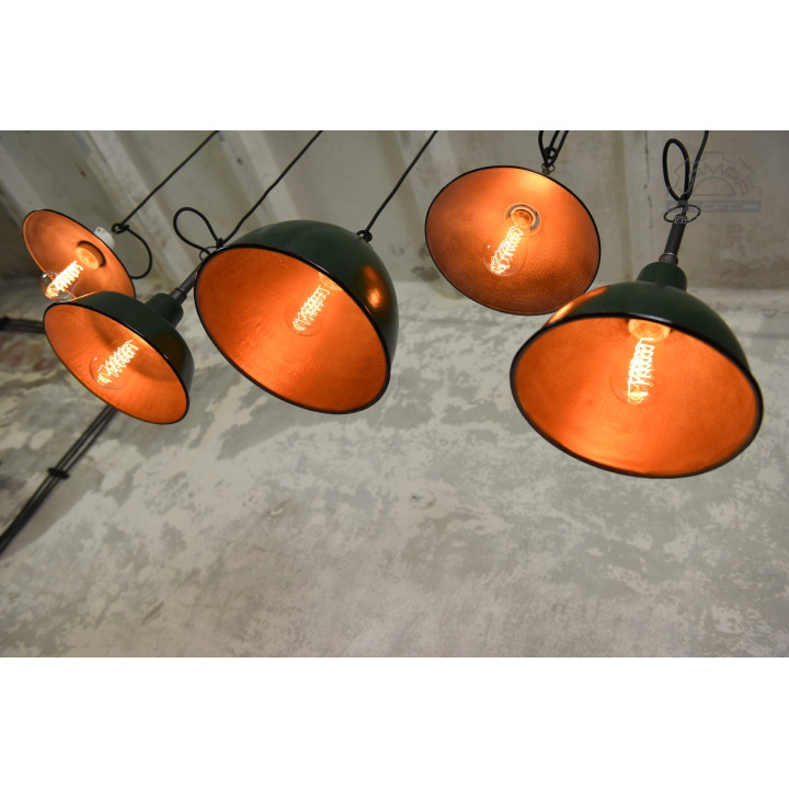 Set od industrial lamps 50-70's