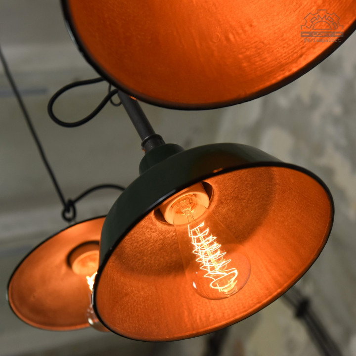 Set od industrial lamps 50-70's