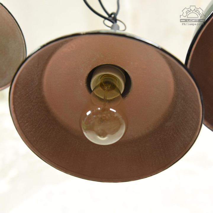 Set od industrial lamps 50-70's