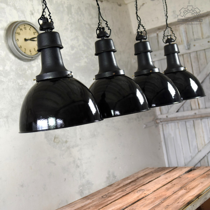 Niemieckie lampy emaliowane z lat 20/30'