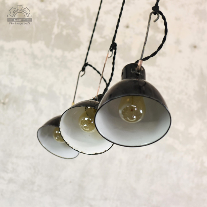 Niemieckie lampy emaliowane z lat 20/30' KANDEM