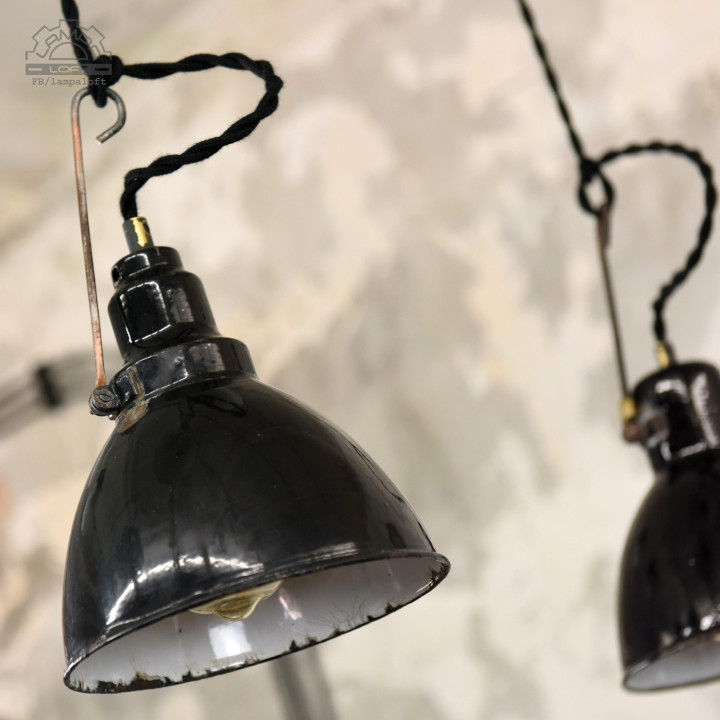 Niemieckie lampy emaliowane z lat 20/30' KANDEM
