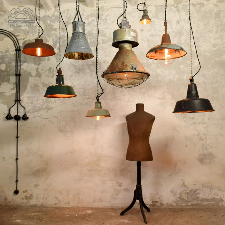 Zestaw lamp industrialnych Wabi sabi