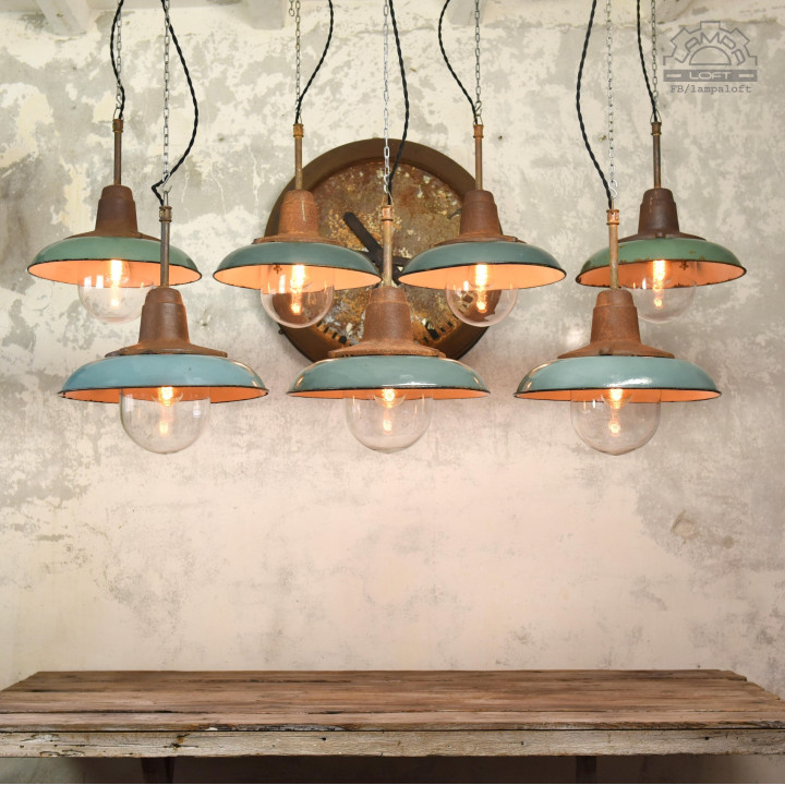 Lampy emaliowane z lat 50'