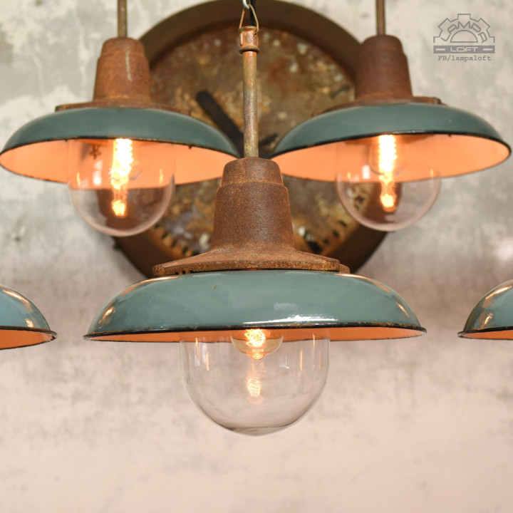 Lampy emaliowane z lat 50'