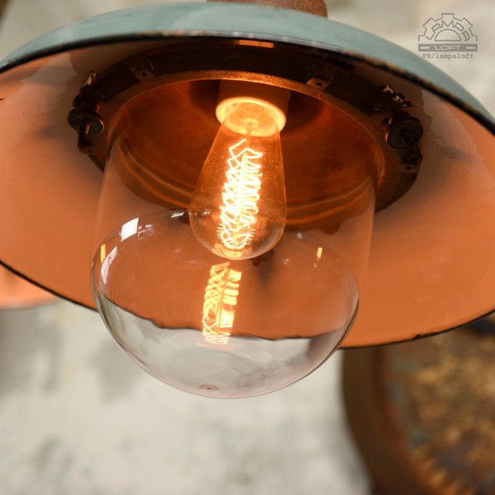 Lampy emaliowane z lat 50'