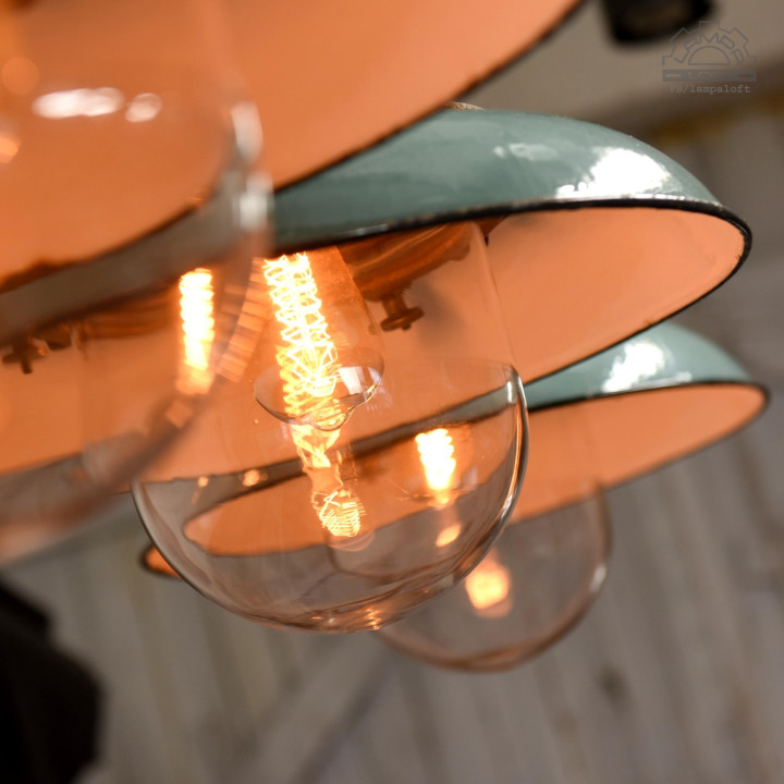 Lampy emaliowane z lat 50'