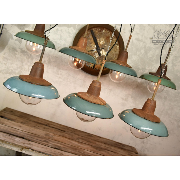 Lampy emaliowane z lat 50'