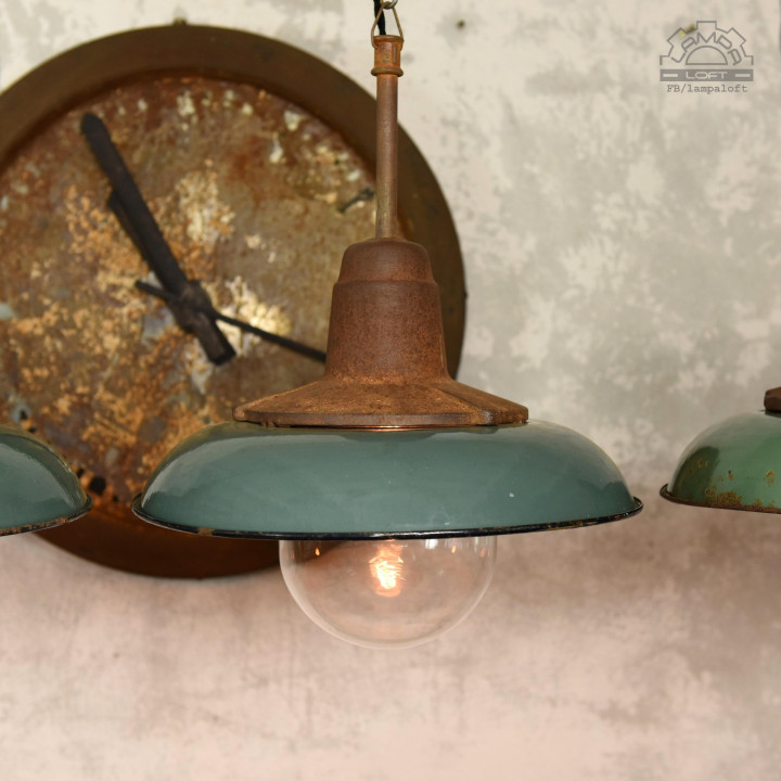 Lampy emaliowane z lat 50'