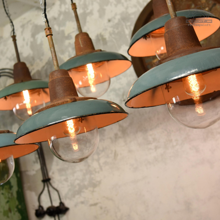Lampy emaliowane z lat 50'
