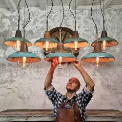 Lampy emaliowane z lat 50'