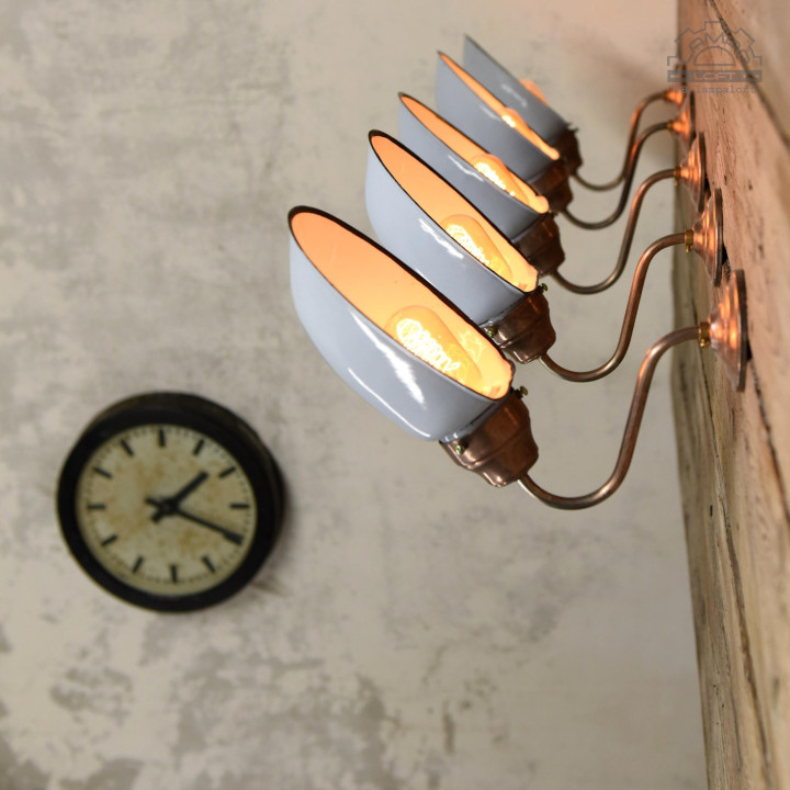 Lampy emaliowane w wersji kinkietowej