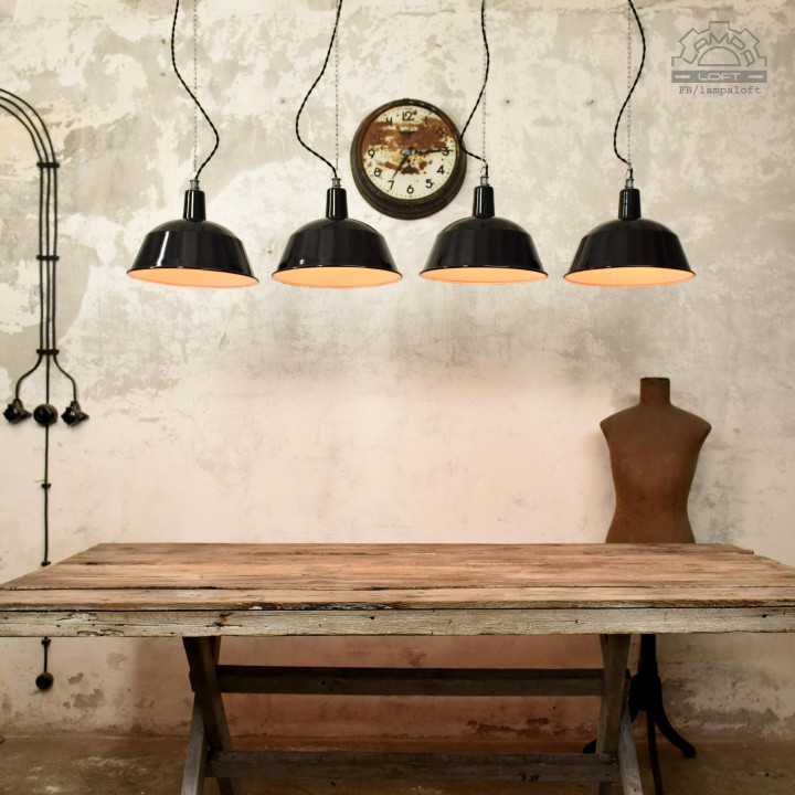 Emaliowane lampy industrialne