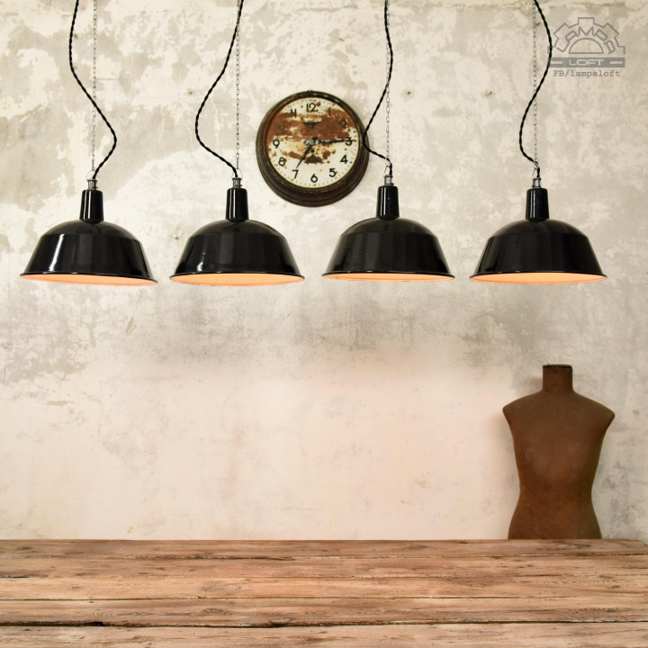 Emaliowane lampy industrialne