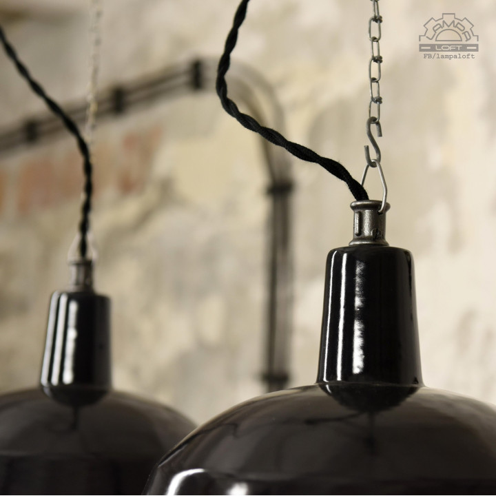 Emaliowane lampy industrialne