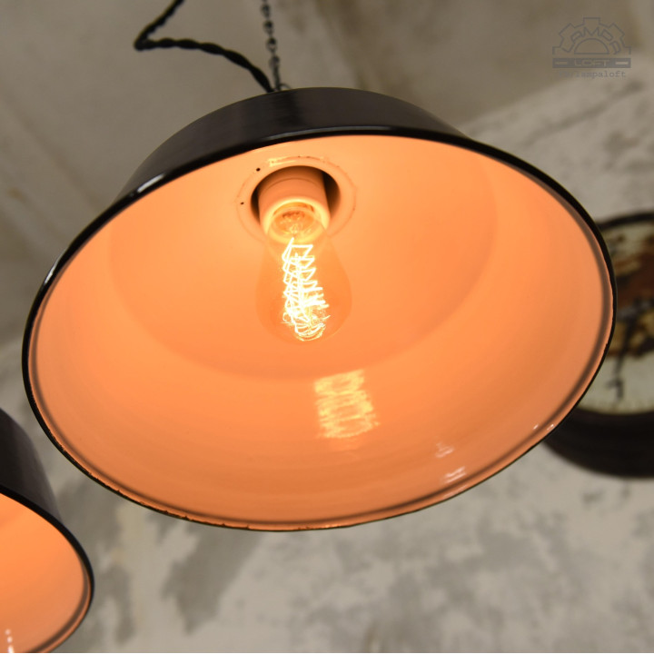 Emaliowane lampy industrialne