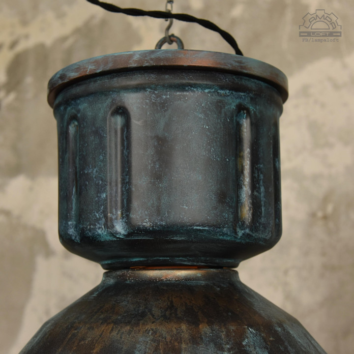 Lampy loftowe - miedziana patyna