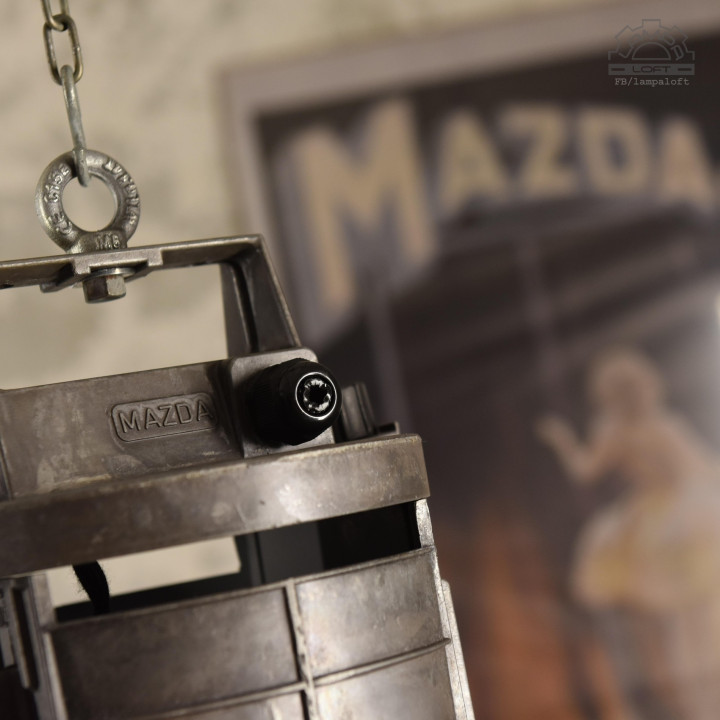Lampa industrialna MAZDA z lat 60'