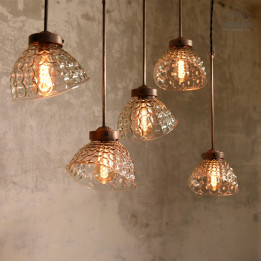 Lampa z kloszem szklanym BRABORK z lat 30'