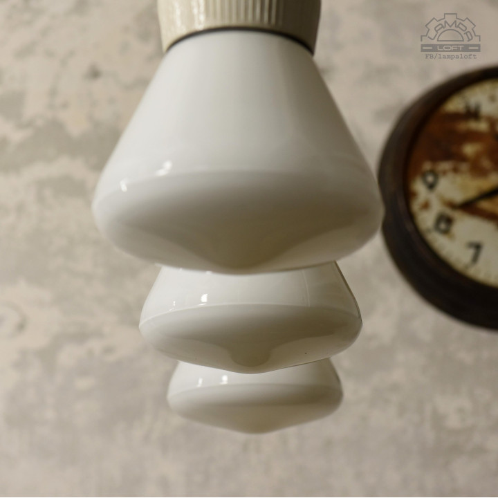 Lampy porcelanowe z kloszem Art Deco