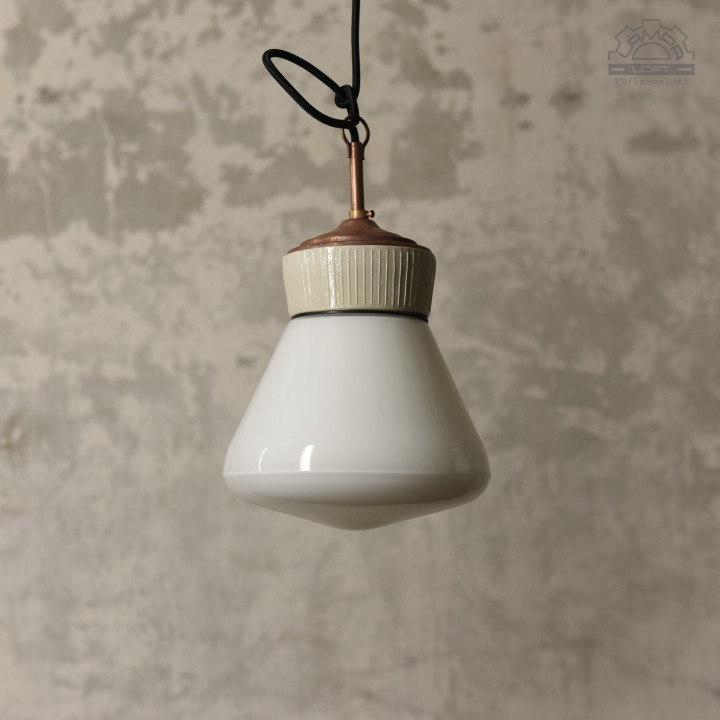 Lampy porcelanowe z kloszem Art Deco
