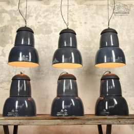 Węgierskie lampy industrialne EKA z lat 60'