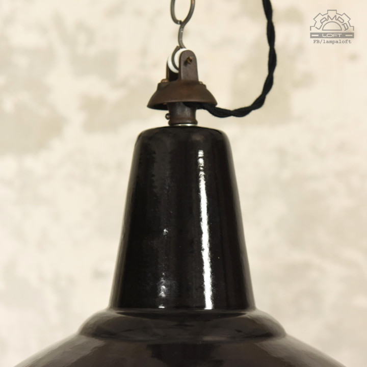 Emaliowane lampy industrialne Ebolicht z lat 30'