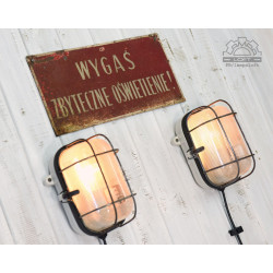 Industrialne kinkiety porcelanowe