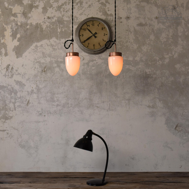 Lampy porcelanowe z kloszem szklanym