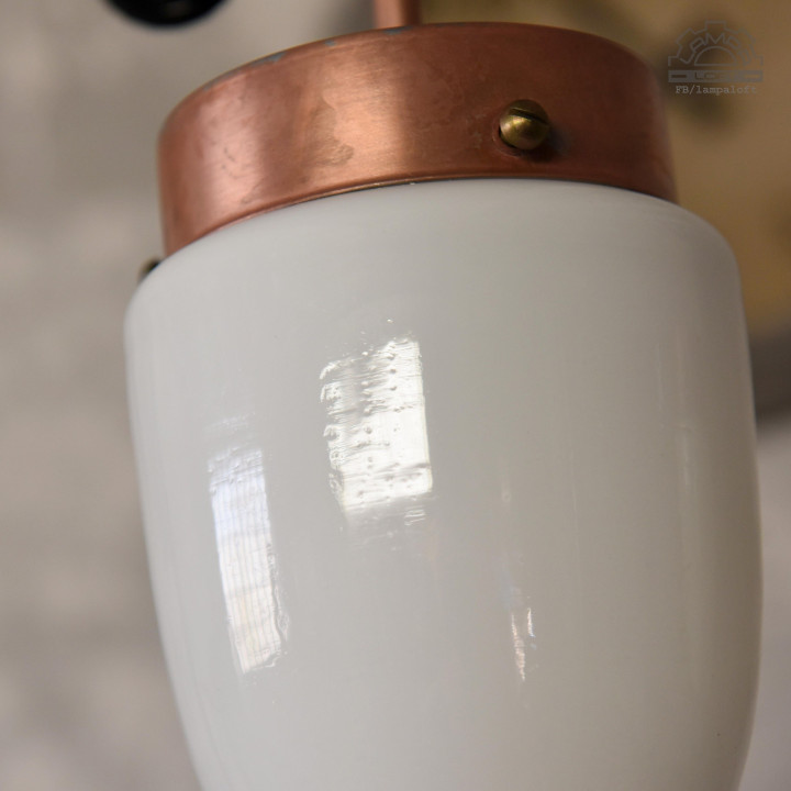 Lampy porcelanowe z kloszem szklanym